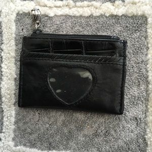 Brighton Black Croc Card/Coin Case